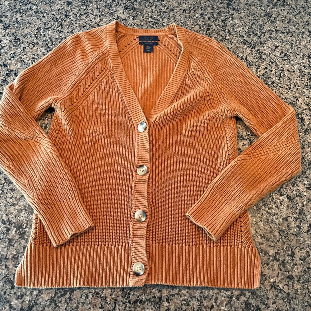 RACHEL Rachel Roy Warm Orange Cardigan